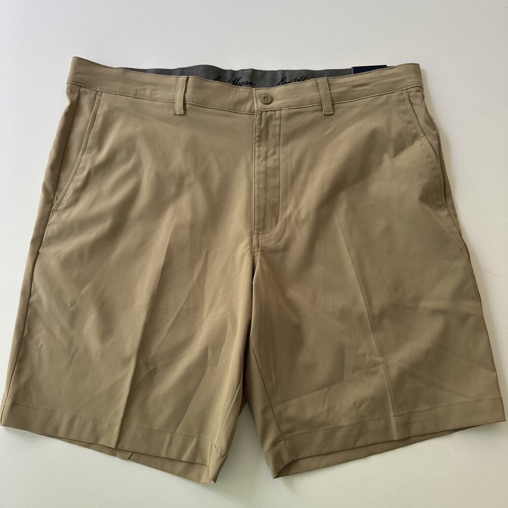 NWT Ben Hogan Men's 38 Tan Golf Shorts Active Flex Moisture Wicking UPF 50
